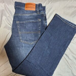 Lucky Brand Men's Dark Blue Straight Jeans